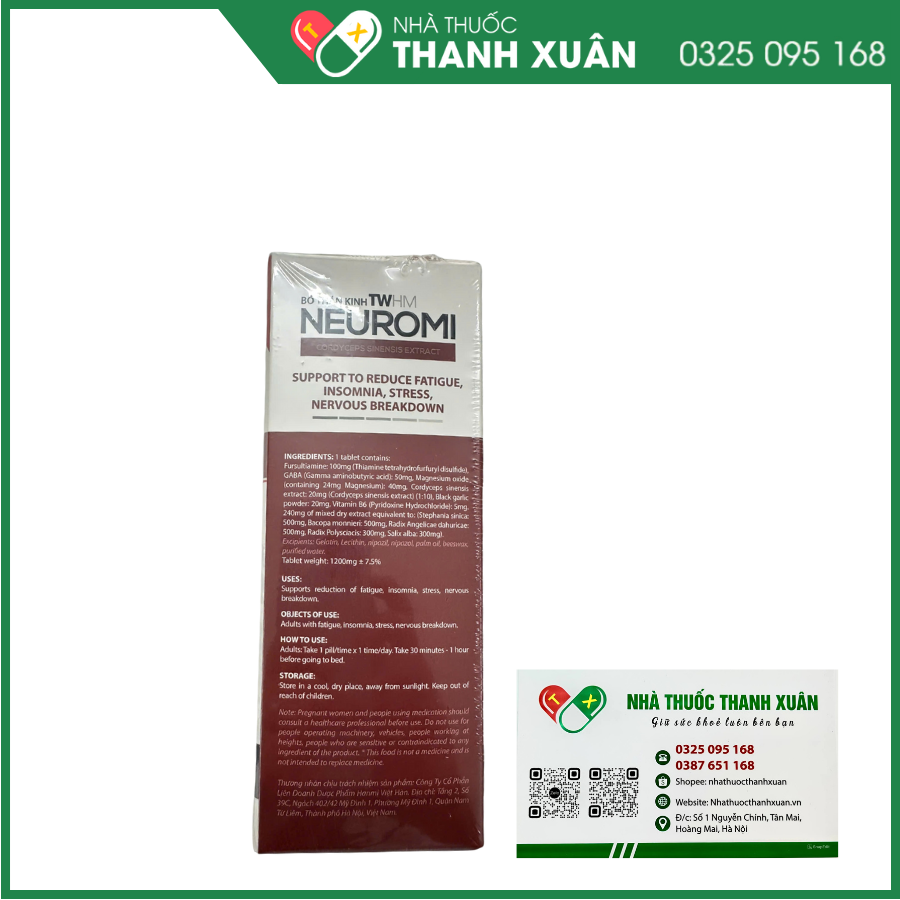 Bổ thần kinh Neuromi hỗ trợ giảm mệt mỏi, mất ngủ